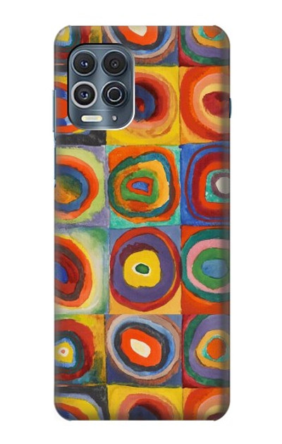 S3409 Squares Concentric Circles Case Cover Custodia per Motorola Edge S