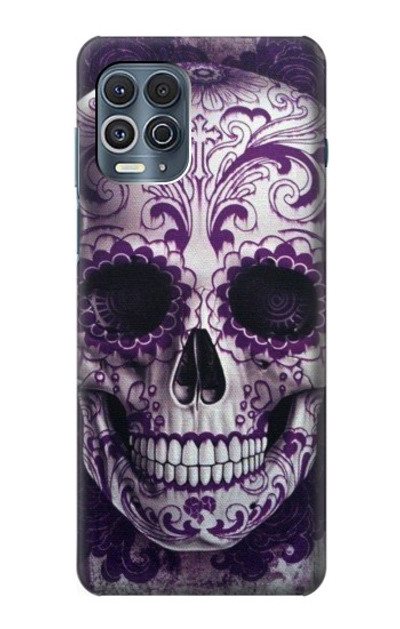 S3582 Purple Sugar Skull Case Cover Custodia per Motorola Edge S