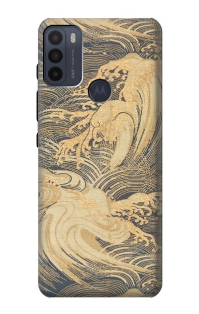 S2680 Japan Art Obi With Stylized Waves Case Cover Custodia per Motorola Moto G50