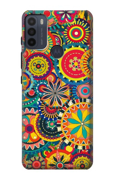 S3272 Colorful Pattern Case Cover Custodia per Motorola Moto G50