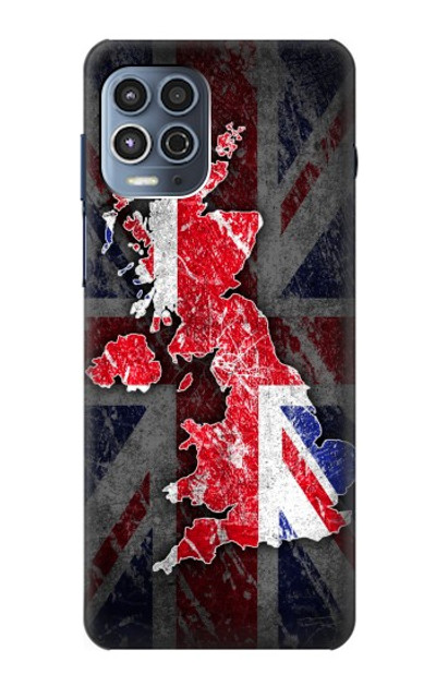 S2936 UK British Flag Map Case Cover Custodia per Motorola Moto G100