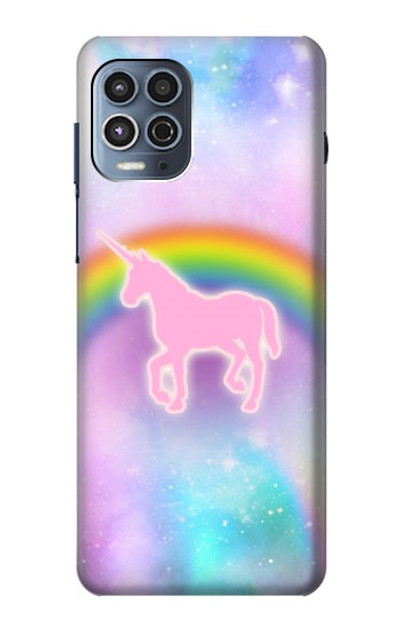 S3070 Rainbow Unicorn Pastel Sky Case Cover Custodia per Motorola Moto G100