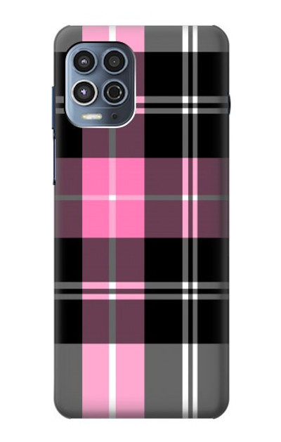S3091 Pink Plaid Pattern Case Cover Custodia per Motorola Moto G100