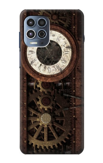 S3221 Steampunk Clock Gears Case Cover Custodia per Motorola Moto G100