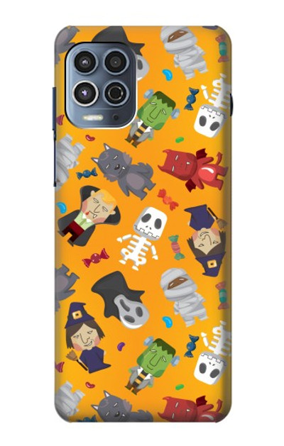 S3275 Cute Halloween Cartoon Pattern Case Cover Custodia per Motorola Moto G100