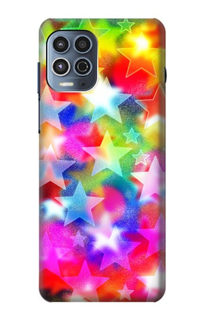 S3292 Colourful Disco Star Case Cover Custodia per Motorola Moto G100