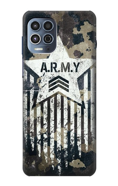 S3666 Army Camo Camouflage Case Cover Custodia per Motorola Moto G100