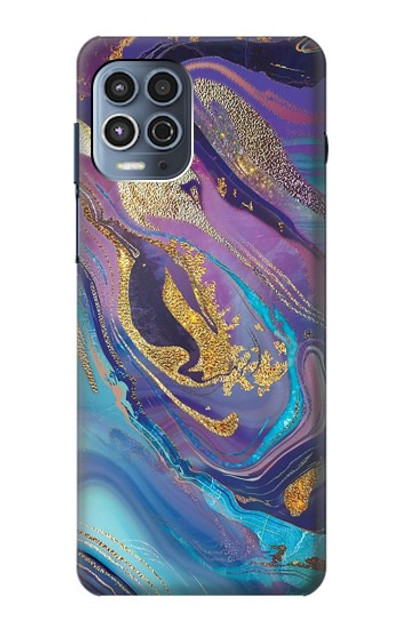 S3676 Colorful Abstract Marble Stone Case Cover Custodia per Motorola Moto G100
