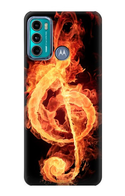 S0493 Music Note Burn Case Cover Custodia per Motorola Moto G60, G40 Fusion
