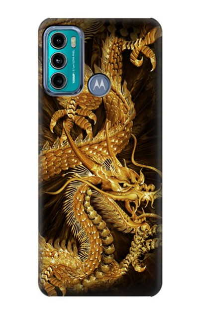 S2804 Chinese Gold Dragon Printed Case Cover Custodia per Motorola Moto G60, G40 Fusion