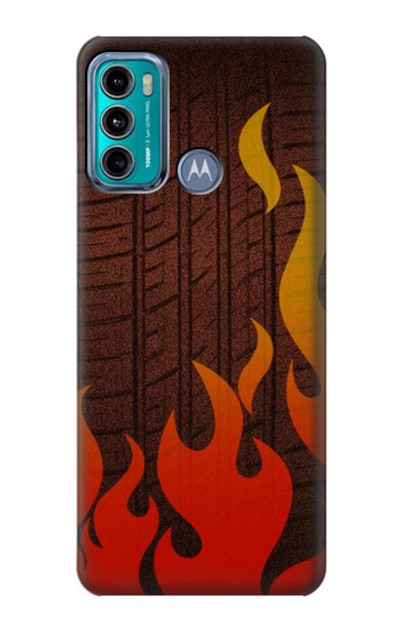 S2988 Rally Car Tire Fire Case Cover Custodia per Motorola Moto G60, G40 Fusion