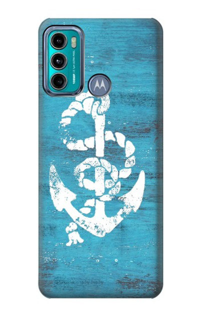 S3053 Marine Anchor Blue Case Cover Custodia per Motorola Moto G60, G40 Fusion