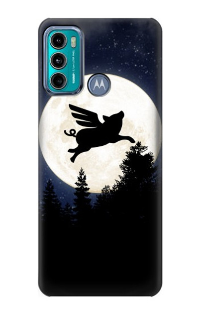 S3289 Flying Pig Full Moon Night Case Cover Custodia per Motorola Moto G60, G40 Fusion