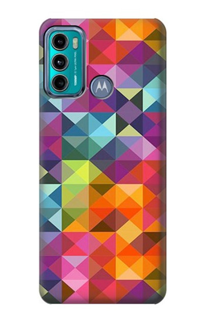 S3477 Abstract Diamond Pattern Case Cover Custodia per Motorola Moto G60, G40 Fusion