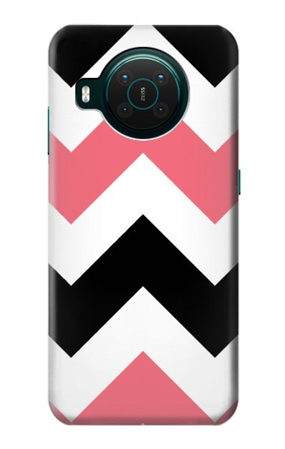 S1849 Pink Black Chevron Zigzag Case Cover Custodia per Nokia X10