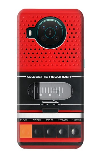 S3204 Red Cassette Recorder Graphic Case Cover Custodia per Nokia X10