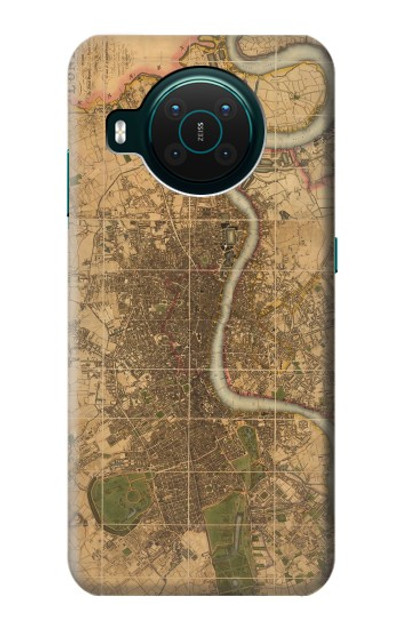 S3230 Vintage Map of London Case Cover Custodia per Nokia X10