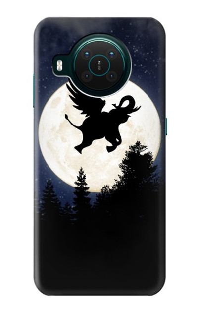 S3323 Flying Elephant Full Moon Night Case Cover Custodia per Nokia X10