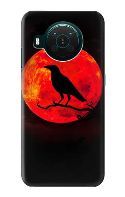 S3328 Crow Red Moon Case Cover Custodia per Nokia X10