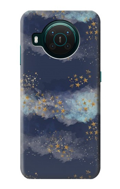 S3364 Gold Star Sky Case Cover Custodia per Nokia X10