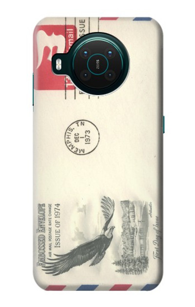 S3551 Vintage Airmail Envelope Art Case Cover Custodia per Nokia X10