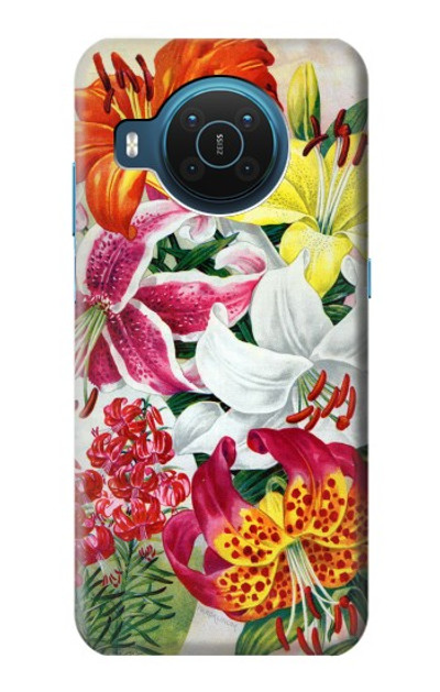 S3205 Retro Art Flowers Case Cover Custodia per Nokia X20