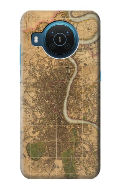 S3230 Vintage Map of London Case Cover Custodia per Nokia X20