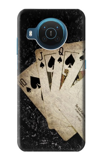 S3231 Vintage Royal Straight Flush Cards Case Cover Custodia per Nokia X20