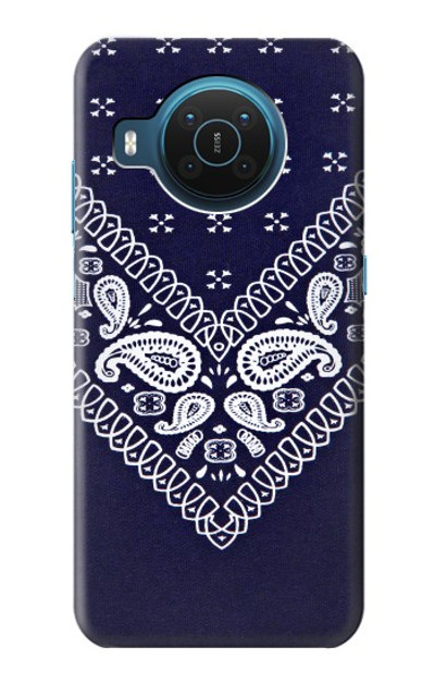 S3357 Navy Blue Bandana Pattern Case Cover Custodia per Nokia X20