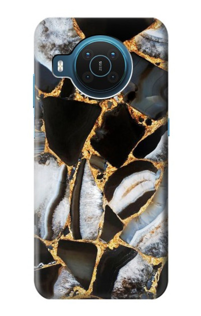 S3419 Gold Marble Graphic Print Case Cover Custodia per Nokia X20