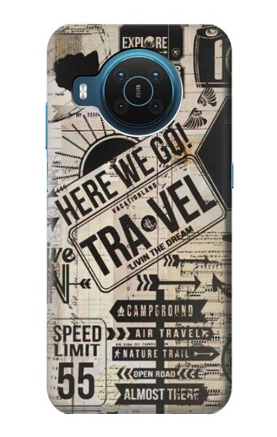 S3441 Vintage Travel Case Cover Custodia per Nokia X20