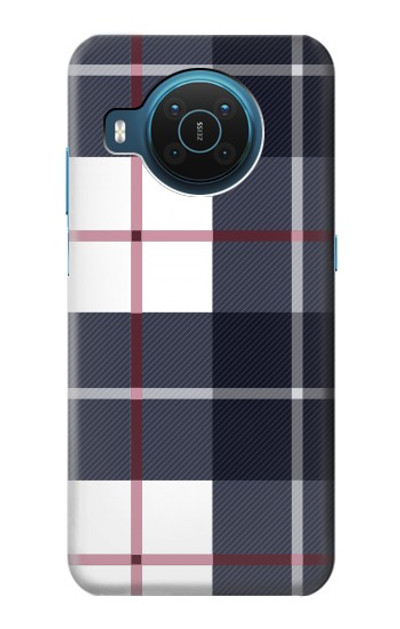 S3452 Plaid Fabric Pattern Case Cover Custodia per Nokia X20