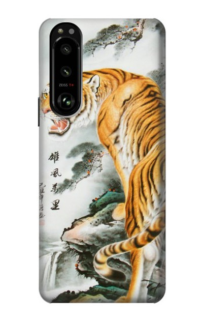 S2750 Oriental Chinese Tiger Painting Case Cover Custodia per Sony Xperia 5 III