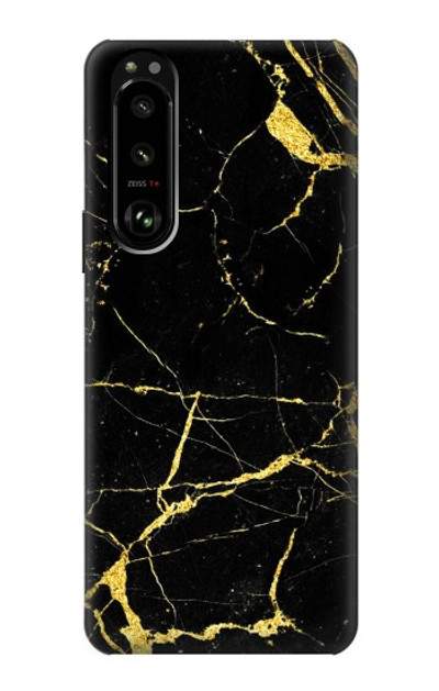 S2896 Gold Marble Graphic Printed Case Cover Custodia per Sony Xperia 5 III