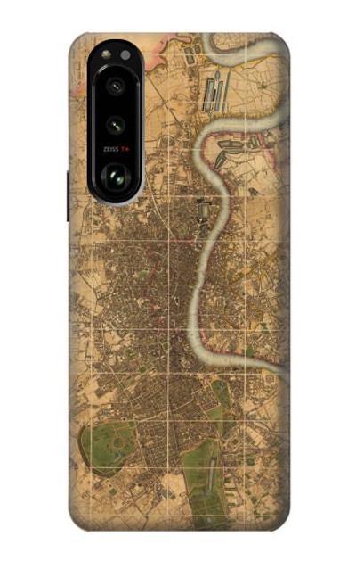 S3230 Vintage Map of London Case Cover Custodia per Sony Xperia 5 III