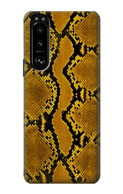 S3365 Yellow Python Skin Graphic Print Case Cover Custodia per Sony Xperia 5 III