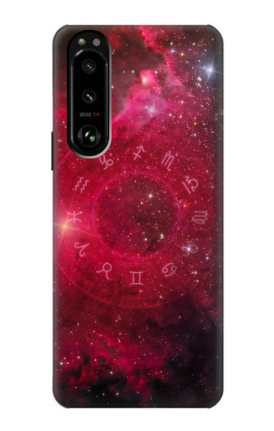 S3368 Zodiac Red Galaxy Case Cover Custodia per Sony Xperia 5 III