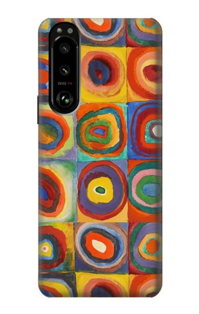 S3409 Squares Concentric Circles Case Cover Custodia per Sony Xperia 5 III