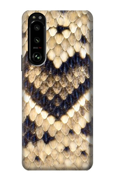 S3417 Diamond Rattle Snake Graphic Print Case Cover Custodia per Sony Xperia 5 III