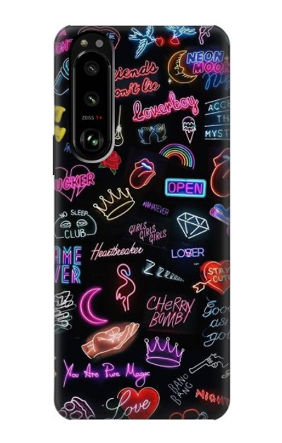 S3433 Vintage Neon Graphic Case Cover Custodia per Sony Xperia 5 III