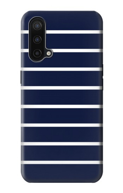 S2767 Navy White Striped Case Cover Custodia per OnePlus Nord CE 5G