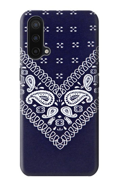 S3357 Navy Blue Bandana Pattern Case Cover Custodia per OnePlus Nord CE 5G