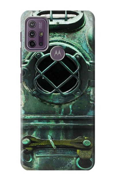 S2632 Antique Vintage Deep Sea Diver Helmet Case Cover Custodia per Motorola Moto G10 Power