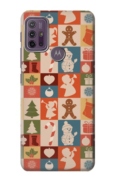 S2854 Cute Xmas Pattern Case Cover Custodia per Motorola Moto G10 Power