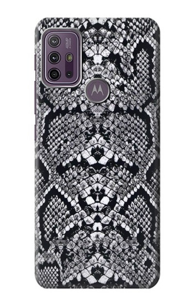 S2855 White Rattle Snake Skin Graphic Printed Case Cover Custodia per Motorola Moto G10 Power