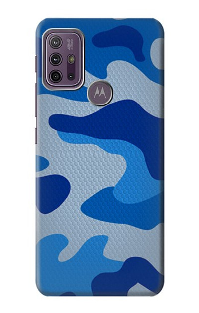 S2958 Army Blue Camo Camouflage Case Cover Custodia per Motorola Moto G10 Power