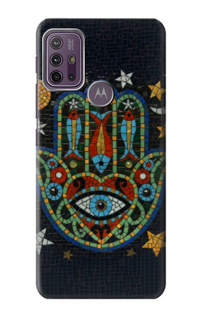 S3175 Hamsa Hand Mosaics Case Cover Custodia per Motorola Moto G10 Power