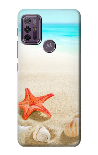 S3212 Sea Shells Starfish Beach Case Cover Custodia per Motorola Moto G10 Power