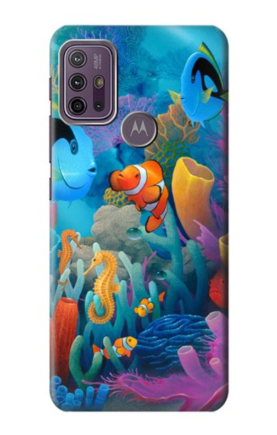 S3227 Underwater World Cartoon Case Cover Custodia per Motorola Moto G10 Power