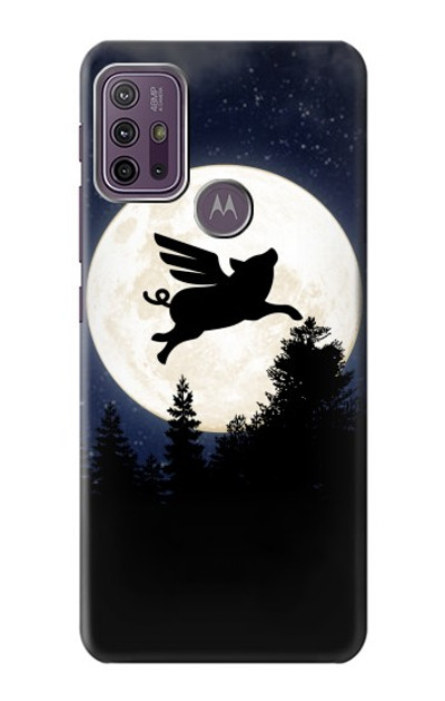 S3289 Flying Pig Full Moon Night Case Cover Custodia per Motorola Moto G10 Power